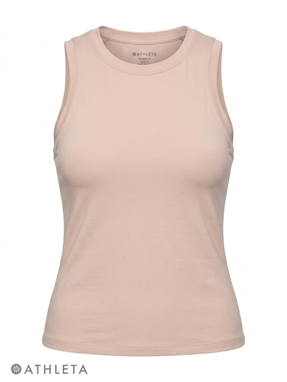Athleta Renew Muscle Tank Top High Neck Ribbed Studio Workout Pink Women Size XS